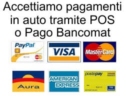 Accettiamo pagament con carta dicredito
